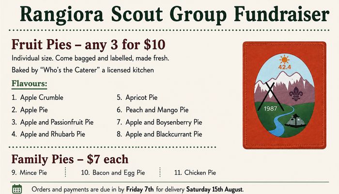 Rangiora Scout Group Fundraiser