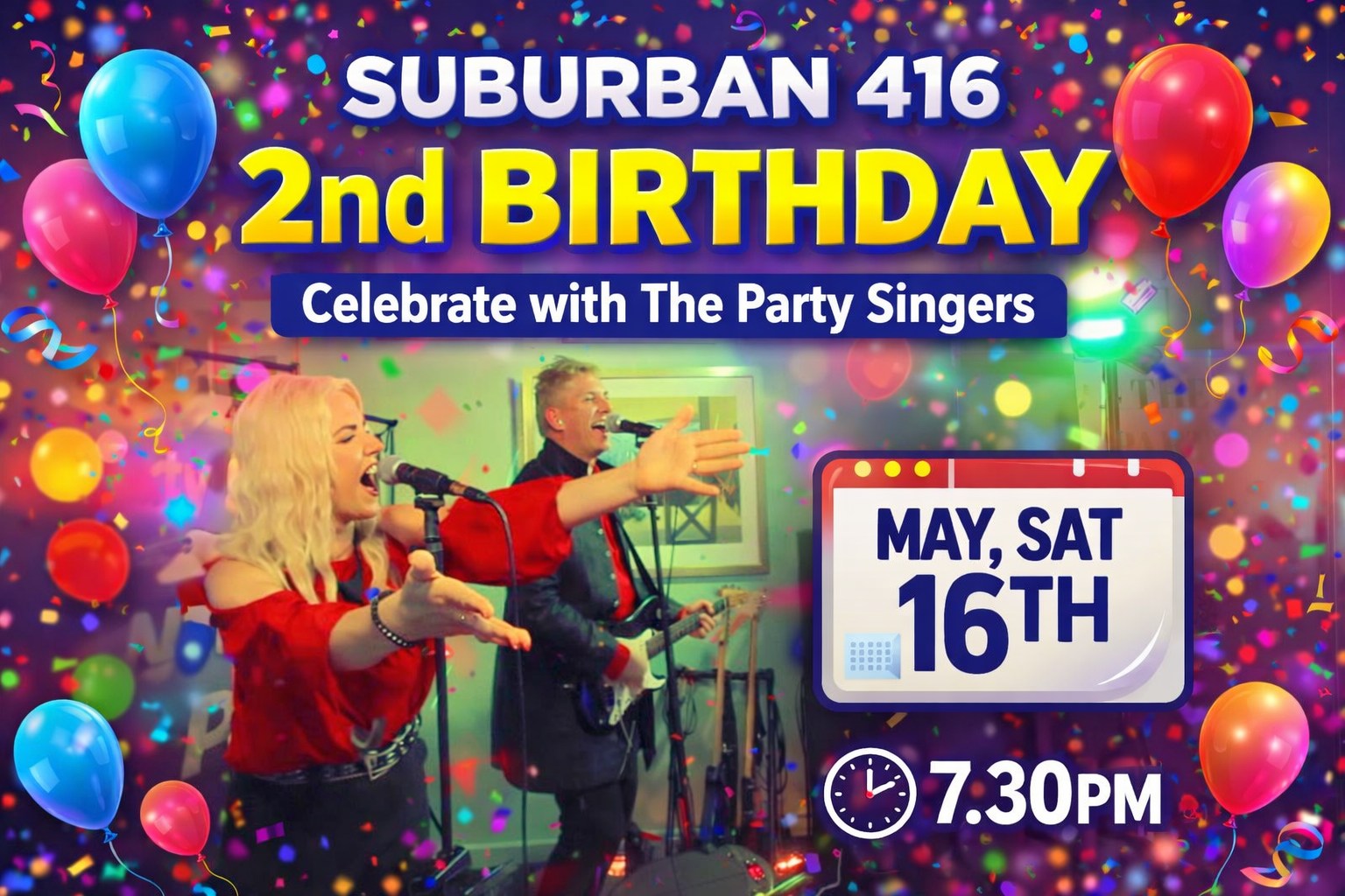 Suburban 416, 2nd Birthday Celebration with The Party Singers